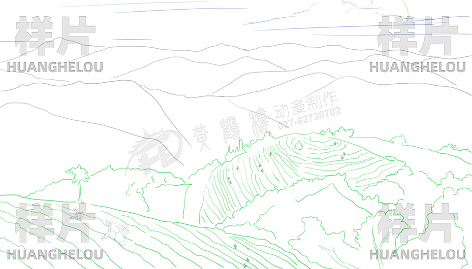 手绘动画制作《制作茶叶的流程》分镜头设计01采摘.jpg