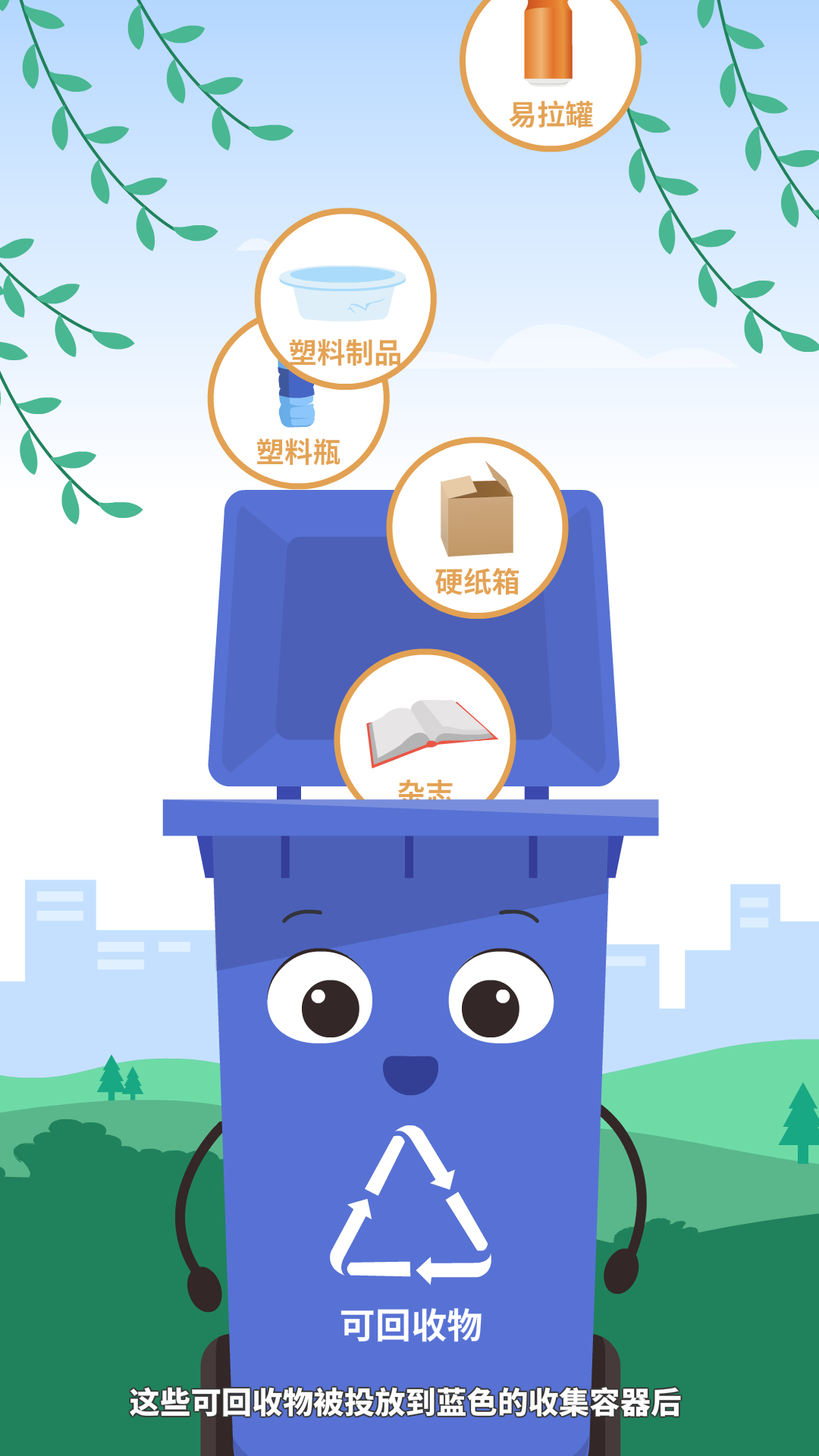垃圾处理流程-可回收物（动画制作）